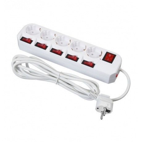 

Сетевой фильтр Buro 500SH-3-SW-W 3м (5 розеток) белый