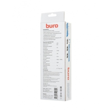 

Сетевой фильтр Buro 500SH-1.8-SW-W 1.8м (5 розеток) белый