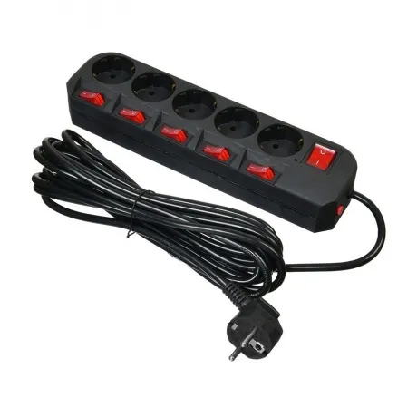 Сетевой фильтр Buro 500SH-5-SW-B 5м (5 розеток) черный
