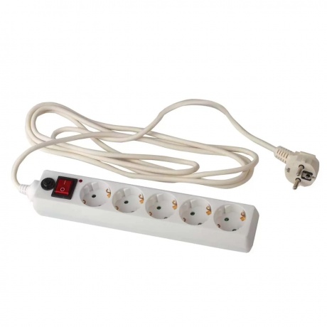 Сетевой фильтр Sonnen U-353 5 розеток с заземлением выключатель 10 А 3 м белый 511425 620₽