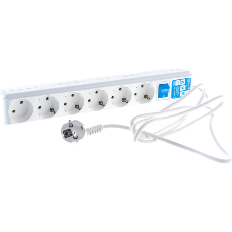 Сетевой фильтр Power Cube PRO, 1,9м, 6р, бел. (SPL(5+1)-16B-P-1,9М) - фото 2
