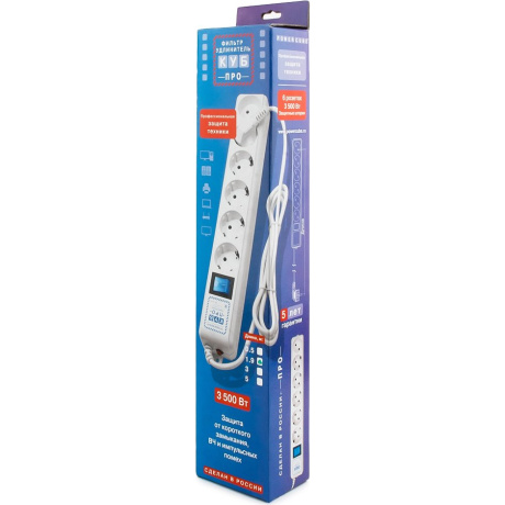Сетевой фильтр Power Cube PRO, 1,9м, 6р, бел. (SPL(5+1)-16B-P-1,9М) - фото 5