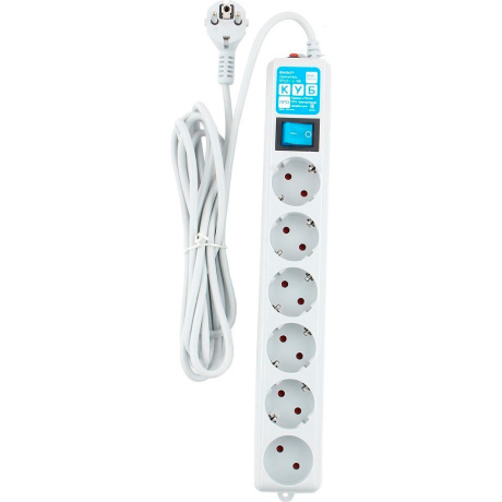 Сетевой фильтр Power Cube PRO, 1,9м, 6р, бел. (SPL(5+1)-16B-P-1,9М) - фото 8