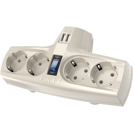 Сетевой фильтр Pilot 4 розетки цвет белый PILOT T USB 2480₽