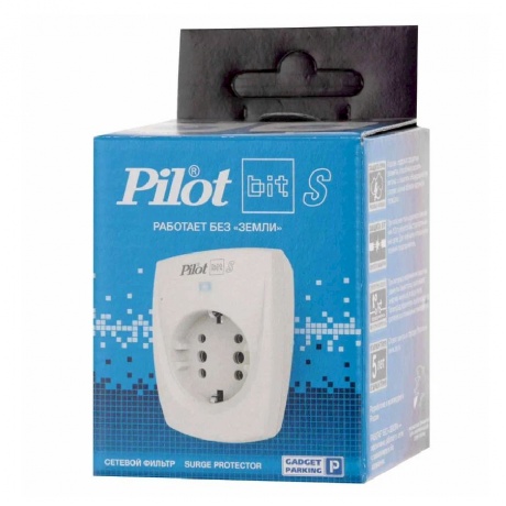 Сетевой фильтр Pilot BIT S, 1 розетка, св.серый (PILOT BIT S) - фото 4