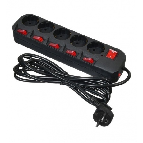 

Сетевой фильтр Buro 500SH-3-B (5 розеток, 3 м) 500SH-3-B) черный (коробка) {992293}