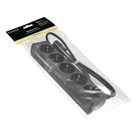 Сетевой фильтр ExeGate 5 Sockets 1.2m SPU-5-1.2B Black 221201 - фото 2