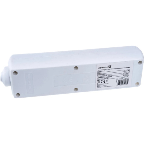 Сетевой фильтр ExeGate SP-3-1.8W 3 Sockets 1.8m White 221178 - фото 4