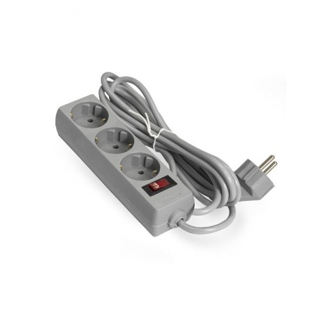 Сетевой фильтр ExeGate SP-3-3G 3 Sockets 3m Grey EX221180RUS - фото 1