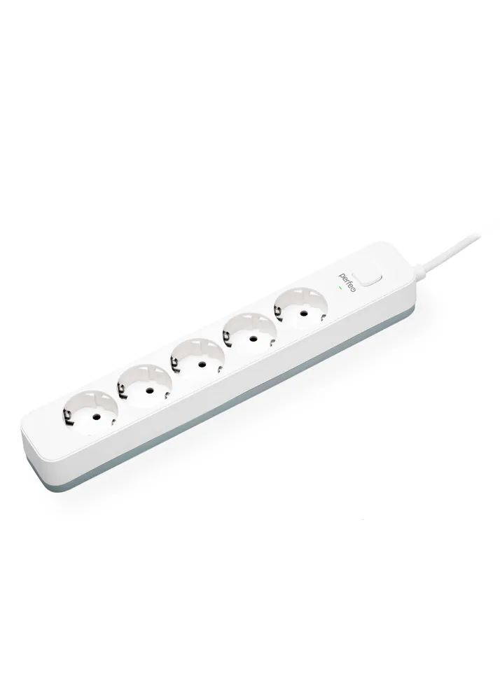 цена Сетевой фильтр Perfeo Power Stream 5 Sockets 3m White PF_C3965