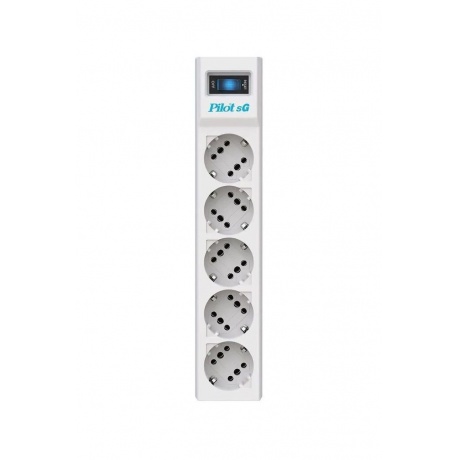 Сетевой фильтр Zis Pilot SG 5 Sockets 5m White - фото 2