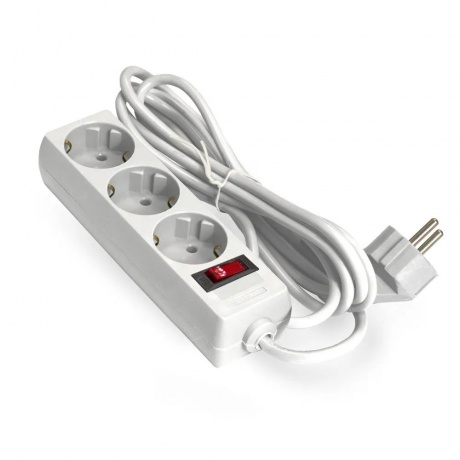 Удлинитель ExeGate EC-3-1.8W 3 Sockets 1.8m White EX279346RUS - фото 1