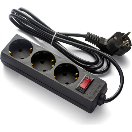 Удлинитель ExeGate EC-3-3B 3 Sockets 3m Black EX279351RUS - фото 1
