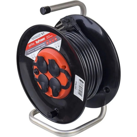 Удлинитель на катушке с заземлением Perfeo RuPower 4 Sockets 20m PF_B4677