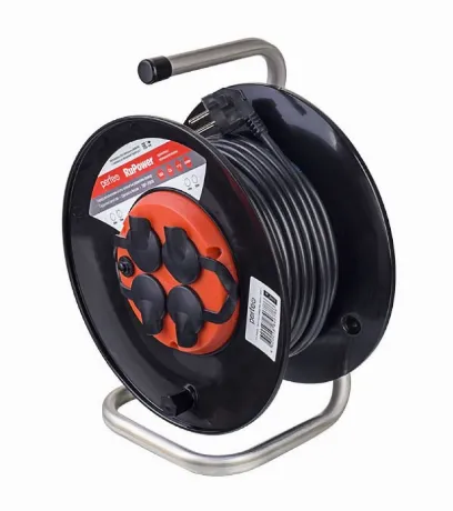 Удлинитель на катушке с заземлением Perfeo RuPower 4 Sockets 20m...