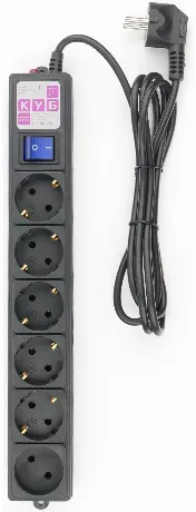 Фильтр-удлинитель Power Cube 6 Sockets 1.9m Black SPG6-B1.9M