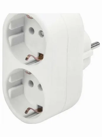 Сетевой разветвитель SONNEN U-020G, 2 розетки, с заземлением, 16...