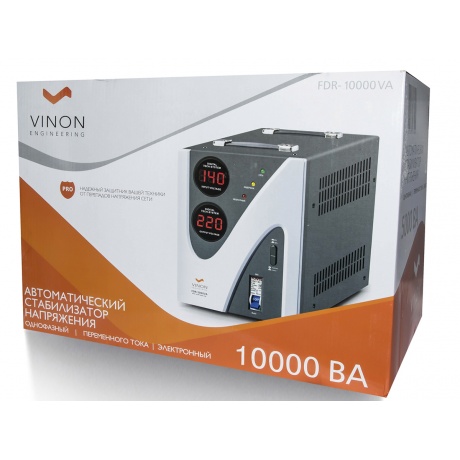 Стабилизатор сетевой Vinon FDR-10000 VA (цифровой) + байпас - фото 3