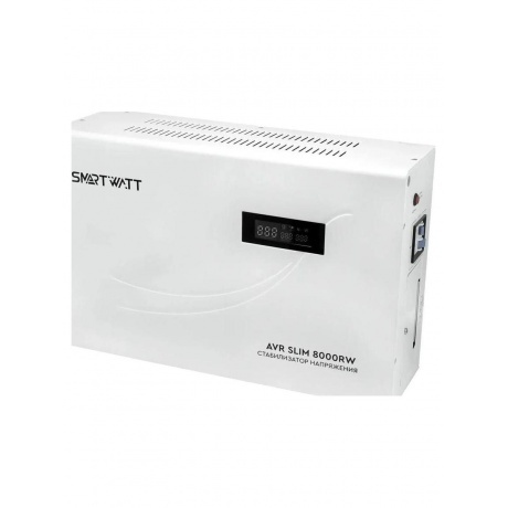 Стабилизатор напряжения Smartwatt AVR Slim 8000RW 8000ВА белый - фото 1
