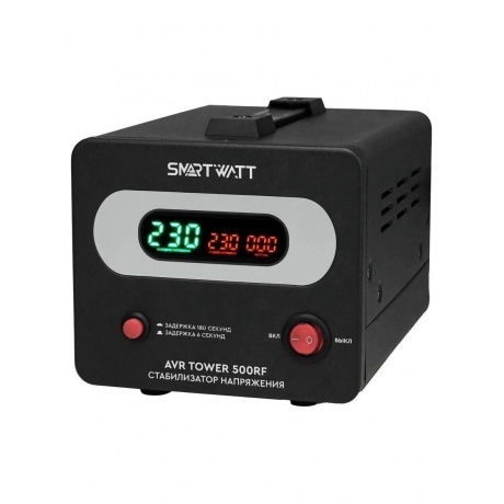 Стабилизатор напряжения Smartwatt AVR Tower 500RF 500ВА черный - фото 1