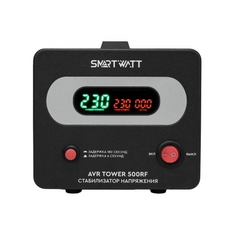 Стабилизатор напряжения Smartwatt AVR Tower 500RF 500ВА черный - фото 2