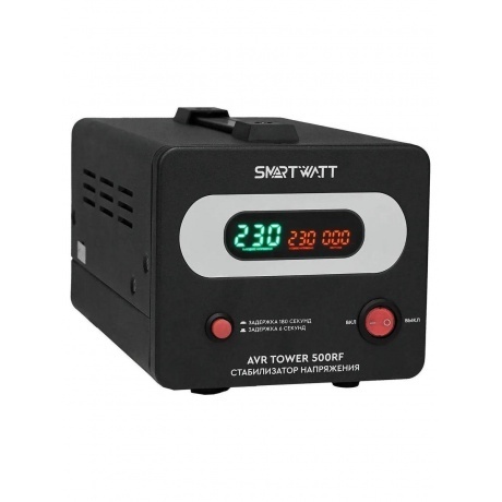 Стабилизатор напряжения Smartwatt AVR Tower 500RF 500ВА черный - фото 7