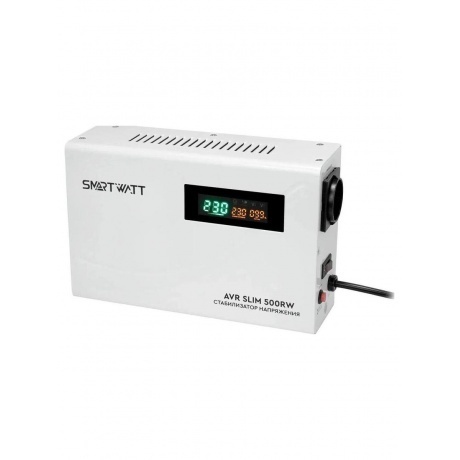 Стабилизатор напряжения Smartwatt AVR Slim 500RW 500ВА белый - фото 1
