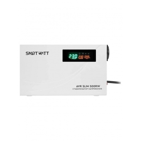 Стабилизатор напряжения Smartwatt AVR Slim 500RW 500ВА белый - фото 3