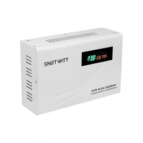 Стабилизатор напряжения Smartwatt AVR Slim 500RW 500ВА белый - фото 8