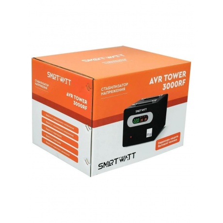 Стабилизатор напряжения Smartwatt AVR Tower 3000RF 3000ВА черный - фото 7
