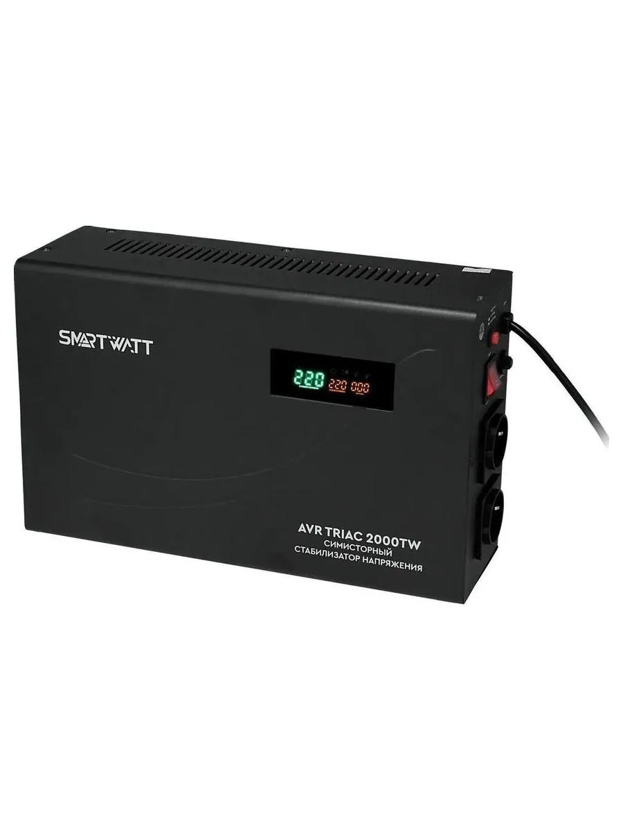 Стабилизатор напряжения Smartwatt AVR Triac 2000TW 2000ВА черный - фото 1