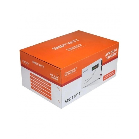 Стабилизатор напряжения Smartwatt AVR Slim 1500RW 1500ВА белый - фото 9