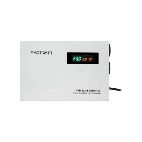 Стабилизатор напряжения Smartwatt AVR Slim 2000RW 2000ВА белый - фото 2