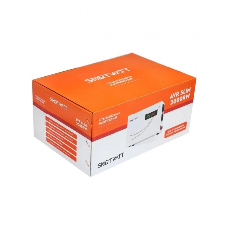 Стабилизатор напряжения Smartwatt AVR Slim 2000RW 2000ВА белый - фото 9