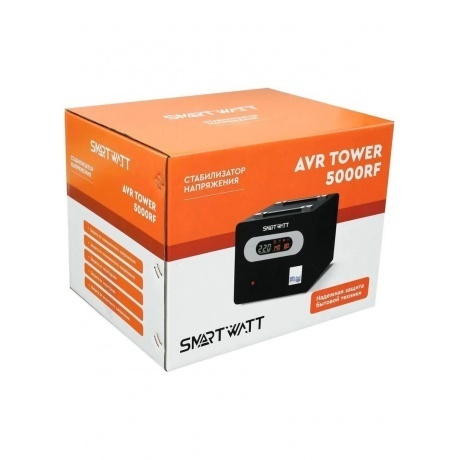 Стабилизатор напряжения Smartwatt AVR Tower 5000RF 5000ВА черный - фото 7