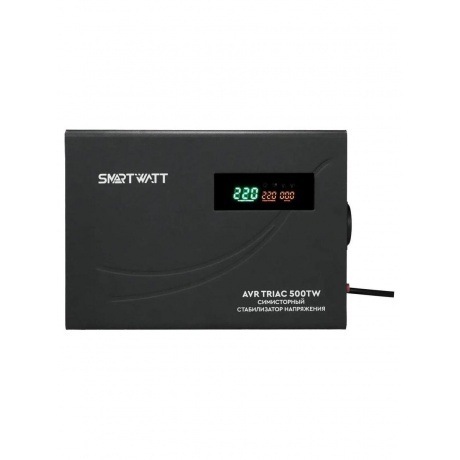 Стабилизатор напряжения Smartwatt AVR Triac 500TW 500ВА черный - фото 2
