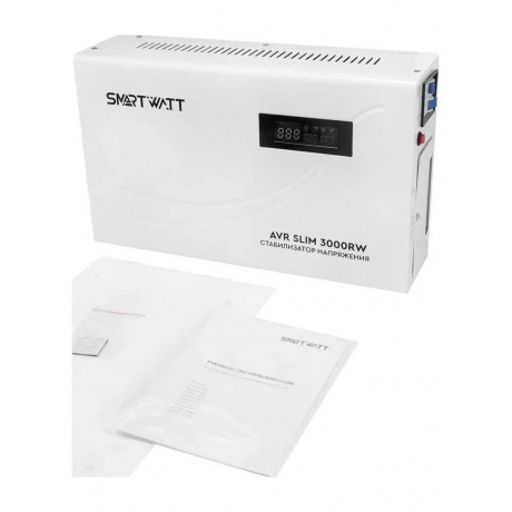 Стабилизатор напряжения Smartwatt AVR Slim 3000RW 3000ВА белый - фото 9