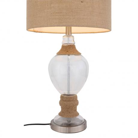 Лампа настольная декоративная ST-Luce SL971.514.01 хром/прозрачный/коричневый/бежевый - фото 4