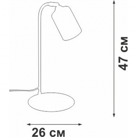 Светильник настольный V2710-1/1L, 1xE27 макс. 40Вт - фото 2