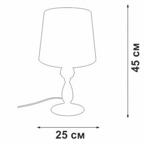 Светильник настольный V2810-0/1L, 1хЕ27 макс. 40Вт - фото 2