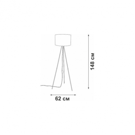 Светильник напольный Vitaluce V2957-1/1P, 1xE27 макс. 40Вт - фото 2