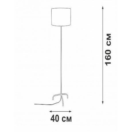 Светильник напольный V2839-1/1P, 1xE27 макс. 40Вт - фото 3