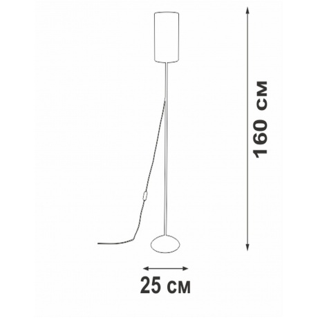 Светильник напольный V2840-1/1P, 1xE27 макс. 40Вт - фото 2