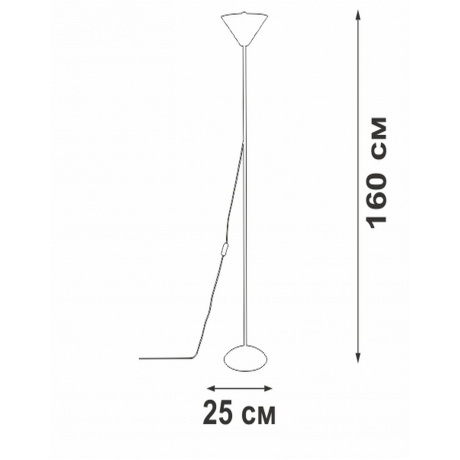 Светильник напольный V2841-1/1P, 1xE27 макс. 40Вт - фото 2