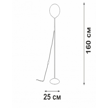 Светильник напольный V2842-1/1P, 1xE27 макс. 40Вт - фото 2