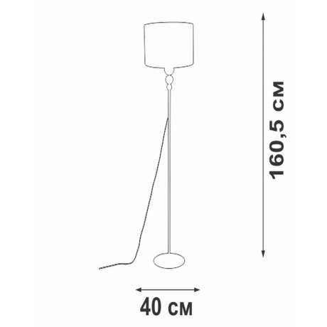 Светильник напольный V2890-1/1P, 1хЕ27 макс. 40Вт - фото 5