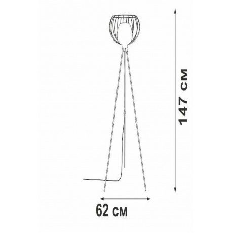 Светильник напольный V3100-1/1P, 1xE27 макс. 40Вт - фото 6