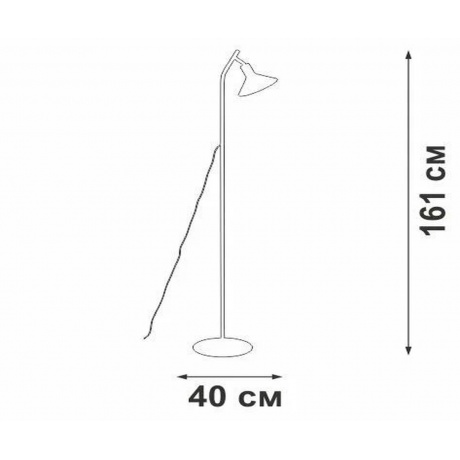 Торшер Мирано gold, 1хE27 макс. 40Вт - фото 5