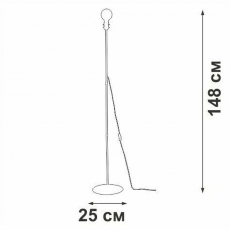 Торшер V4905-9/1P, 1xE27 макс. 40Вт - фото 4