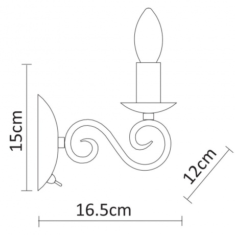 Бра Arte lamp Isabel A1129AP-1WH - фото 2